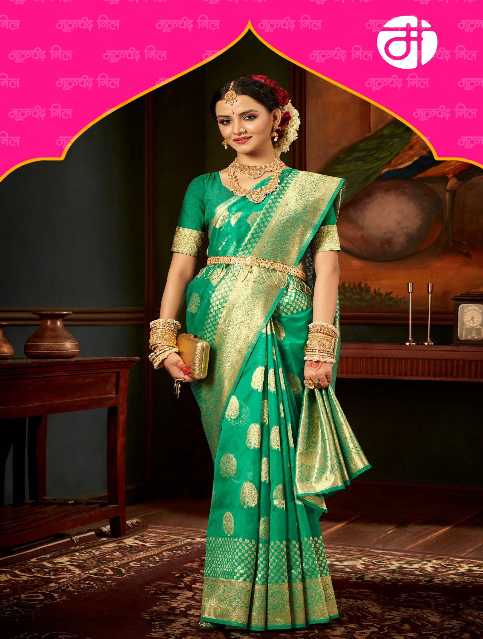 Green Paithani Silk Saree